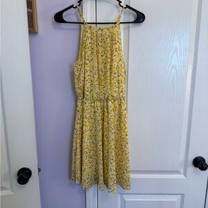 Blue Rain Yellow Floral Dress
